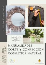 Exposición manualidades, cosmética natural y corte y confección