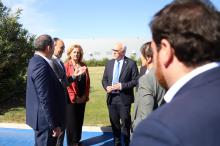 Visita de Julián Nieva, David Broceño y José Manuel Caballero a Exide Technologies