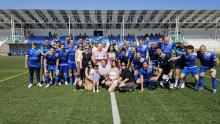 Foto junto al Manzanares Veteranos CF