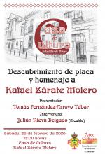 Homenaje a Rafael Zárate Molero
