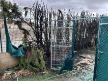 Estado de la zona quemada tras soforcarse las llamas
