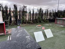 Estado de la zona quemada tras soforcarse las llamas