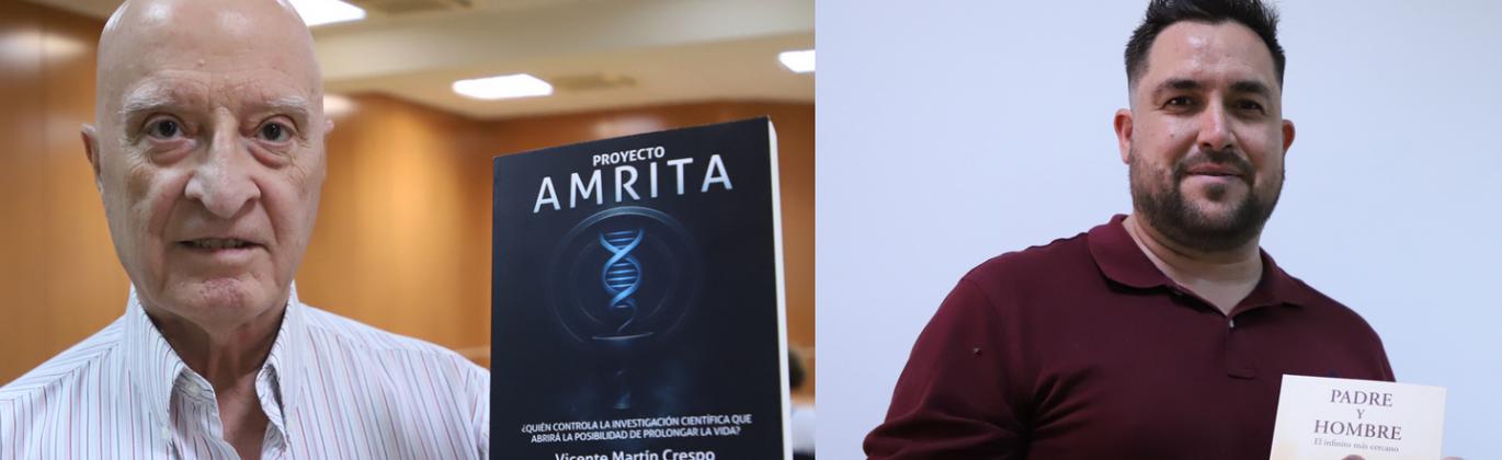 Libros 'Proyecto AMRITA' de Vicente Martín Crespo y 'Padre y hombre' de Ángel Gutiérrez