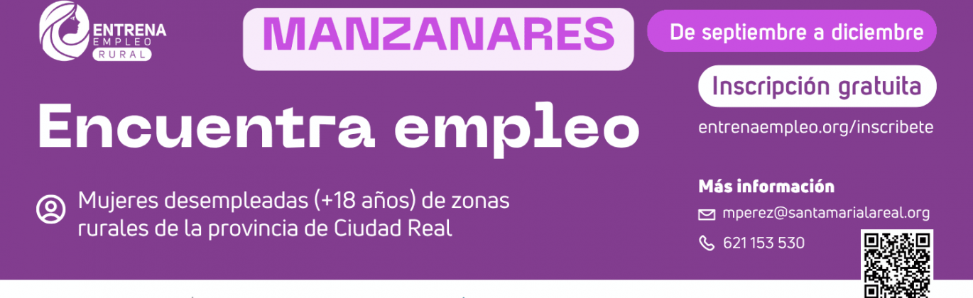 Cartel de Entrena Empleo Rural Manzanares
