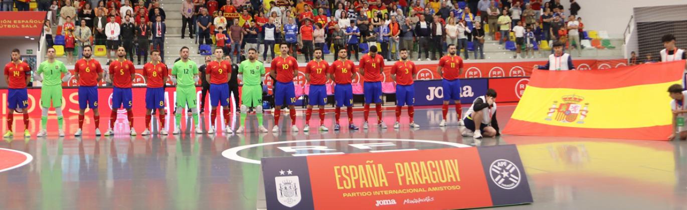 España-Paraguay en el pabellón 'Manzanares Arena' (abril 2024)
