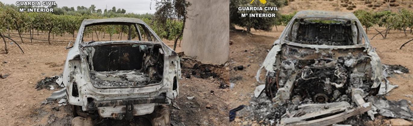 Fotografías del estado en el que quedó el vehículo del que se denunció el robo